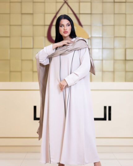 lamsa beige abaya